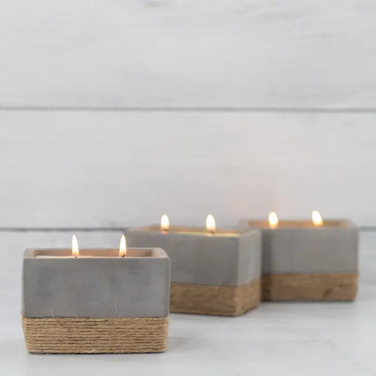 Rylee Rectangular Citronella Soy Candle grey