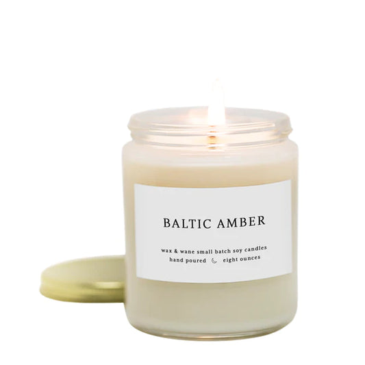 Baltic Amber Soy Wax Candle Wax & Wane Collection