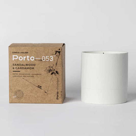 Porto Soy Wax Candle with Ceramic Holder Packaging
