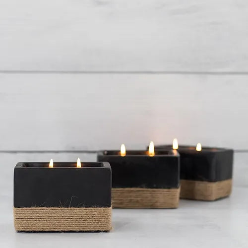 Rylee Rectangular Citronella Soy Candle black